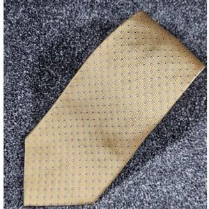Brooks Brothers Makers Tie 4"W X 58"L jacquard weave Pure Silk Made In USA,Gold